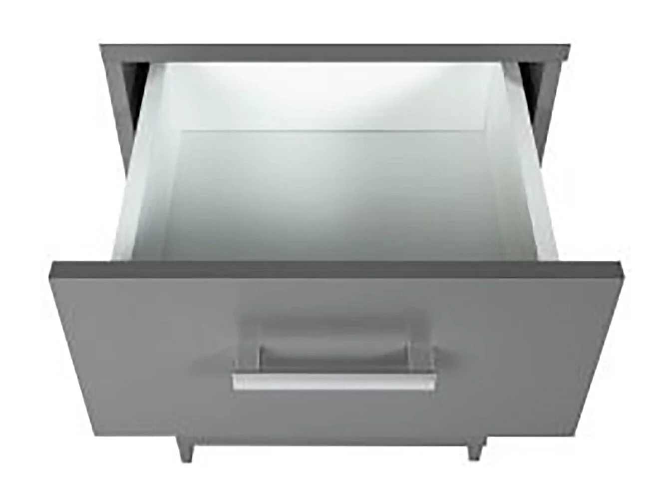 Commode meuble de rangement coloris gris graphite - Hauteur 50.8 x Longueur 122 x Profondeur 40 cm