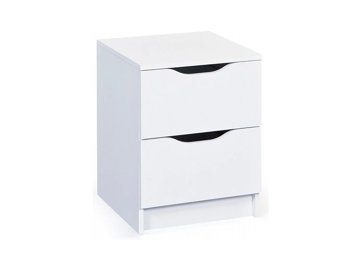 Commode en panneaux de particules mélaminé coloris blanc - Dim : 41 x 40 x 50 cm