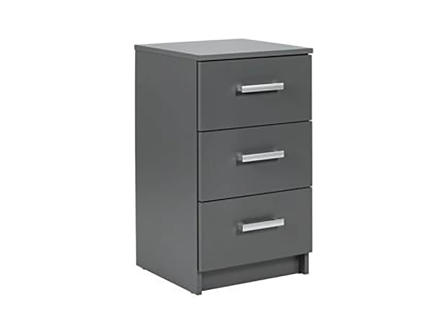 Commode 3 tiroirs coloris gris graphite - Longueur 41,2 x Hauteur 71 x Profondeur 40 cm