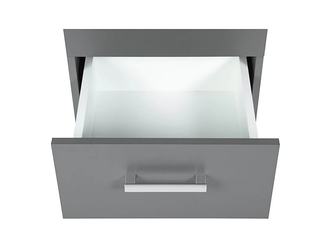 Commode 3 tiroirs coloris gris graphite - Longueur 41,2 x Hauteur 71 x Profondeur 40 cm