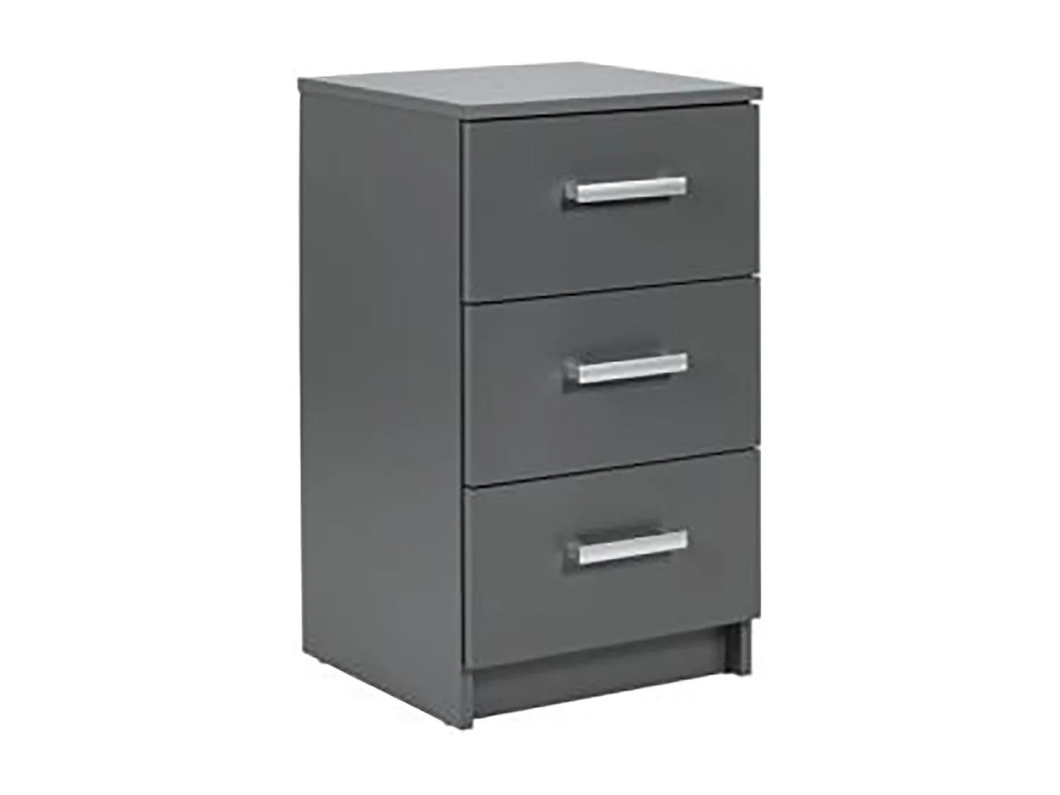 Commode 3 tiroirs coloris gris graphite - Longueur 41,2 x Hauteur 71 x Profondeur 40 cm
