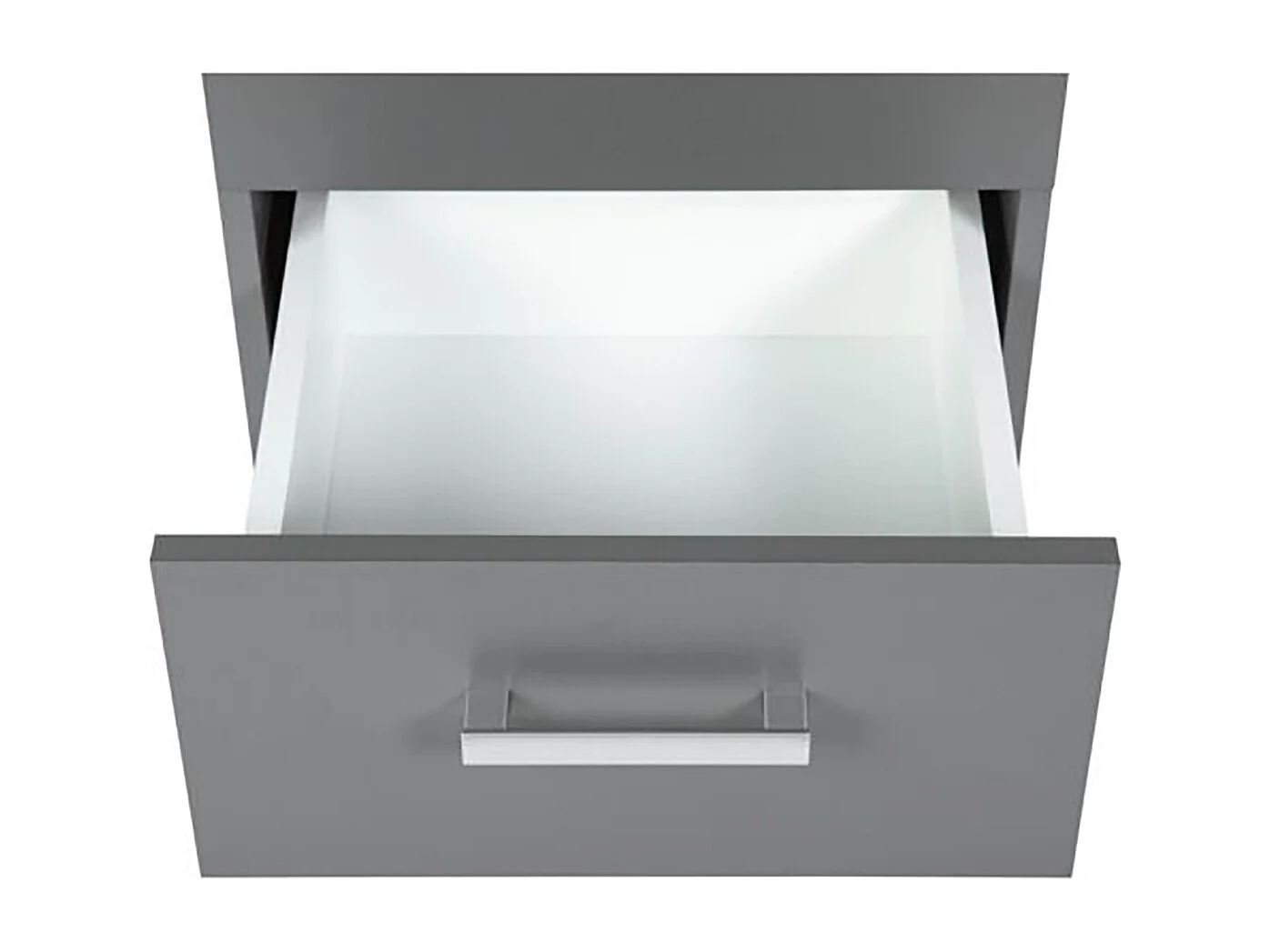 Commode 3 tiroirs coloris gris graphite - Longueur 41,2 x Hauteur 71 x Profondeur 40 cm