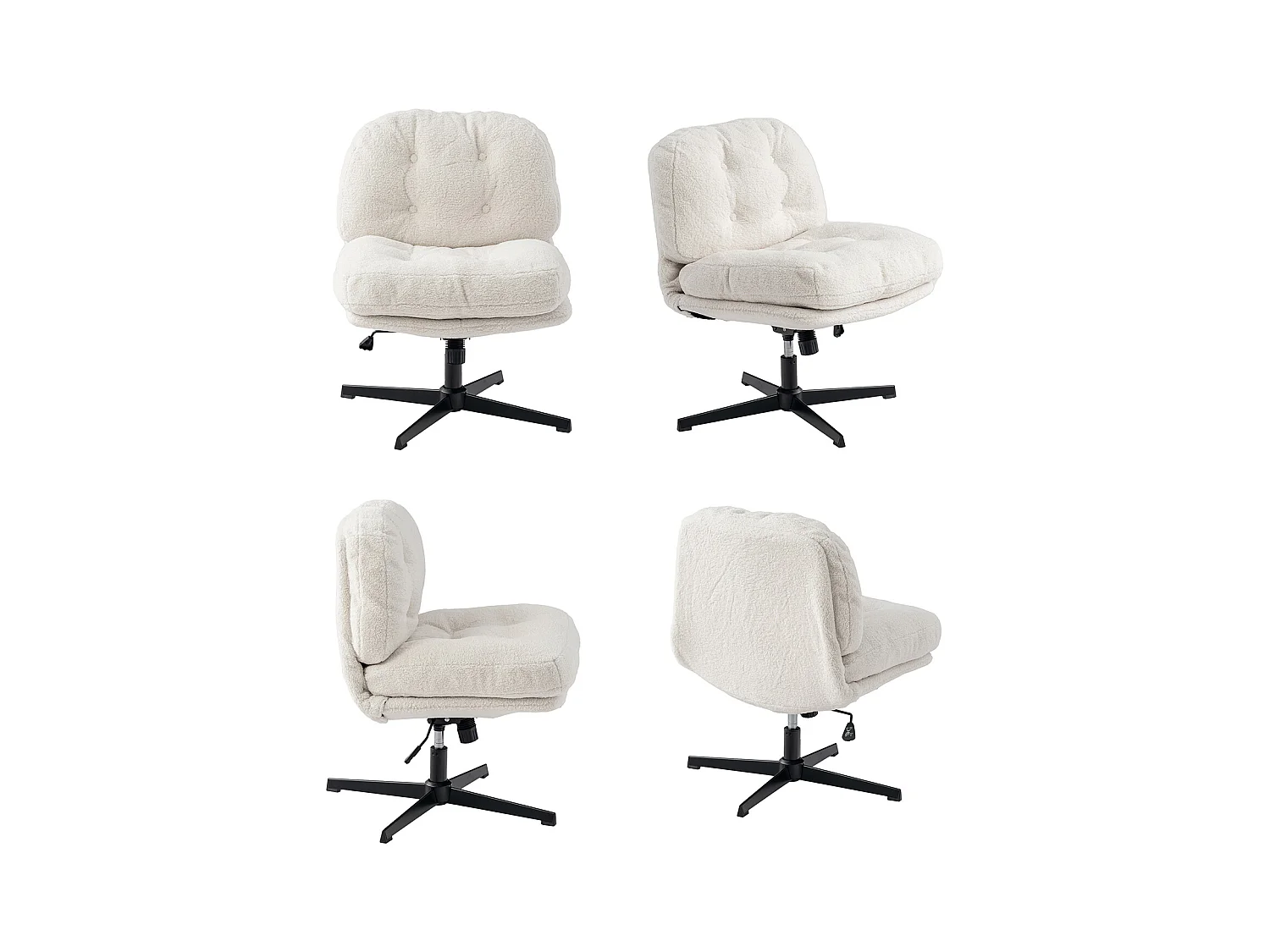 Chaise de bureau pivotant réglable en hauteur en bouclette,ALINTONEXOFFICE