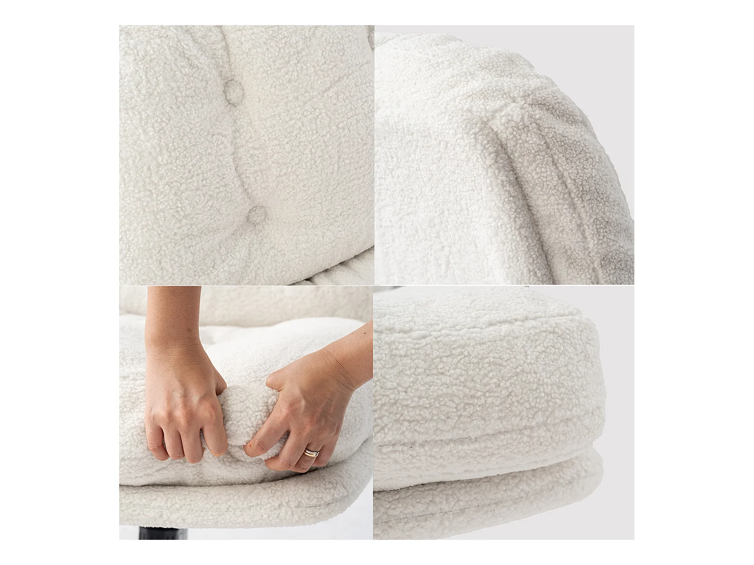 Chaise de bureau pivotant réglable en hauteur en bouclette,ALINTONEXOFFICE