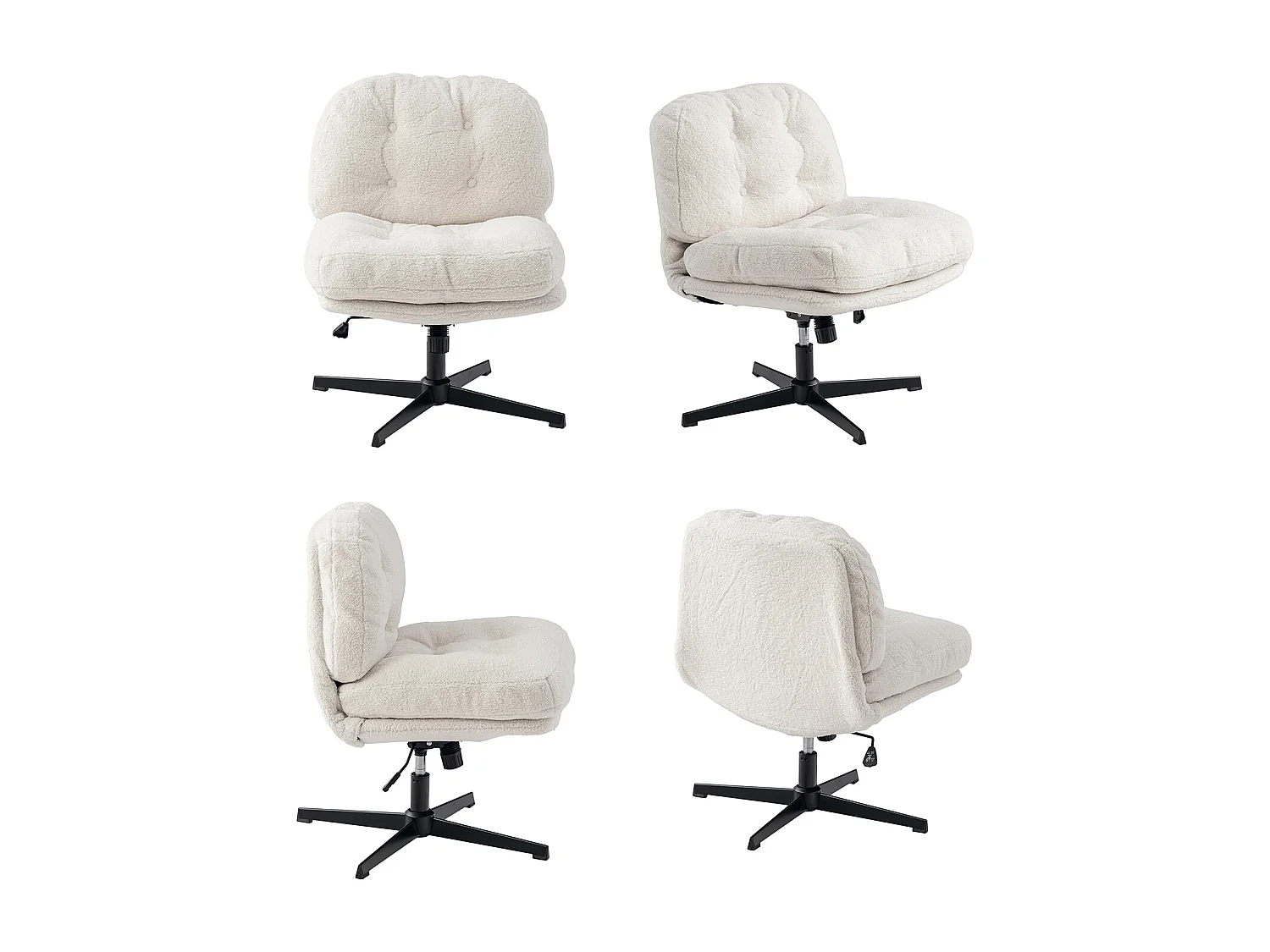 Chaise de bureau pivotant réglable en hauteur en bouclette,ALINTONEXOFFICE