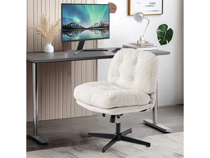 Chaise de bureau pivotant réglable en hauteur en bouclette,ALINTONEXOFFICE
