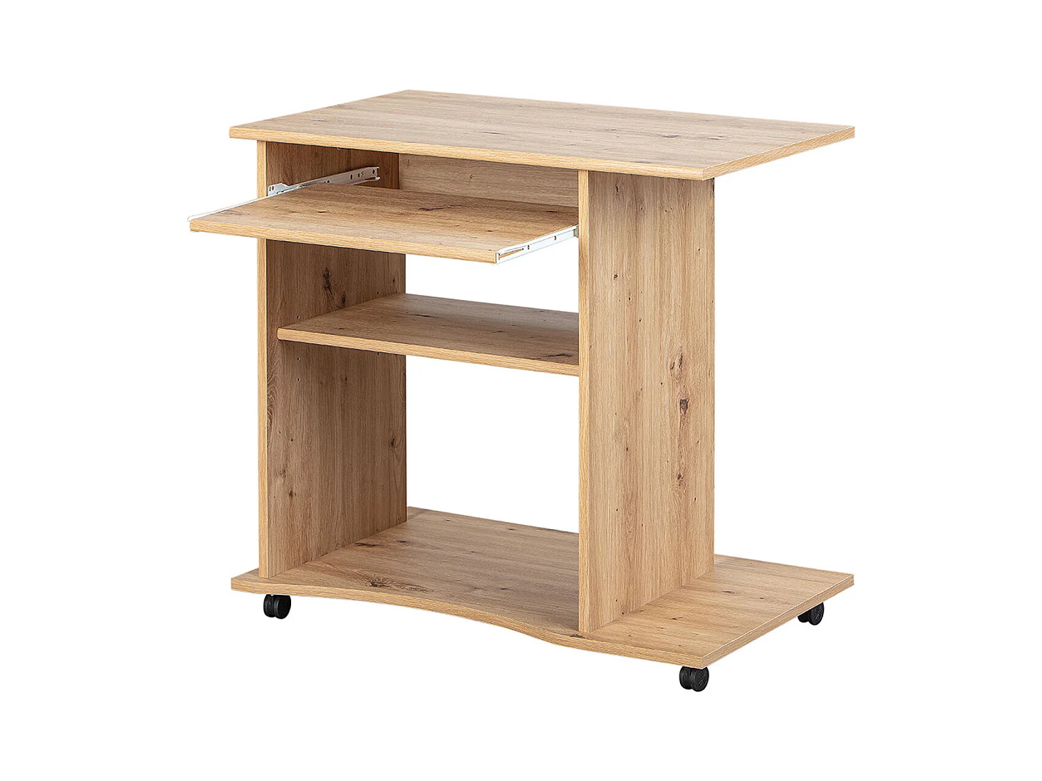 Bureau en bois imitation chêne Artisan - L.80 x P.50 x H.75 cm