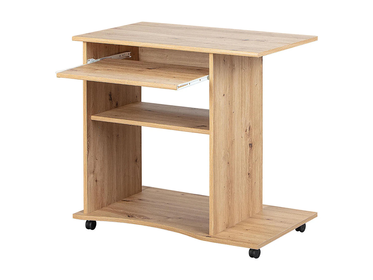 Bureau en bois imitation chêne Artisan - L.80 x P.50 x H.75 cm