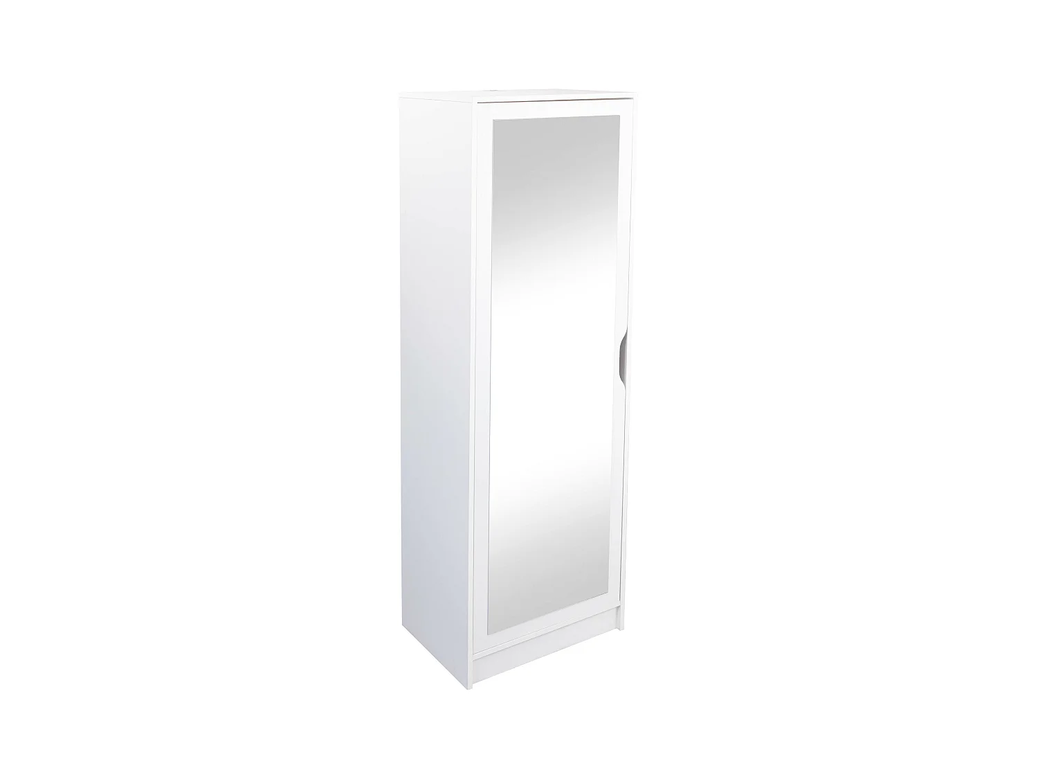 Meuble à chaussures en bois MDF coloris blanc - longueur 58 x profondeur 40 x hauteur 189,5 cm