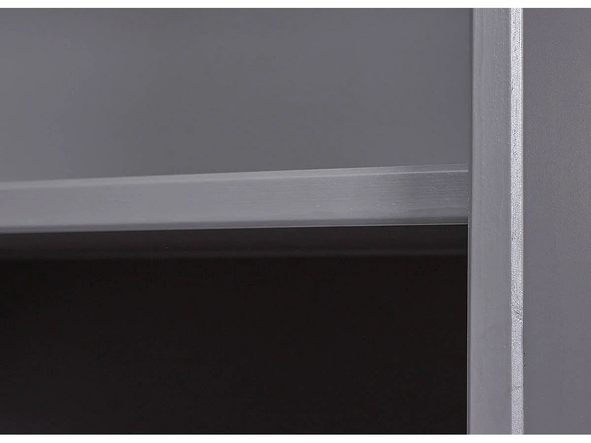 Bibliothèque avec 6 étagères en pin massif coloris gris/marron - Longueur 90 x Profondeur 38 x Hauteur 190 cm