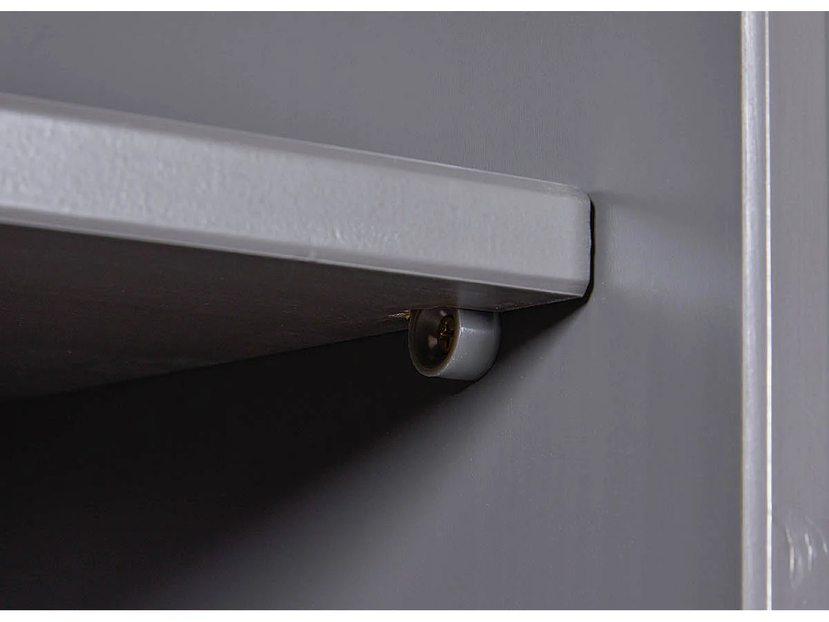 Bibliothèque avec 6 étagères en pin massif coloris gris/marron - Longueur 90 x Profondeur 38 x Hauteur 190 cm