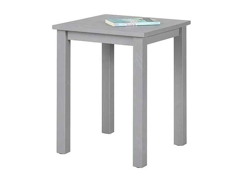 Table d'appoint en bois massif coloris gris - Longueur 45 x Hauteur 55 x Profondeur 45 cm