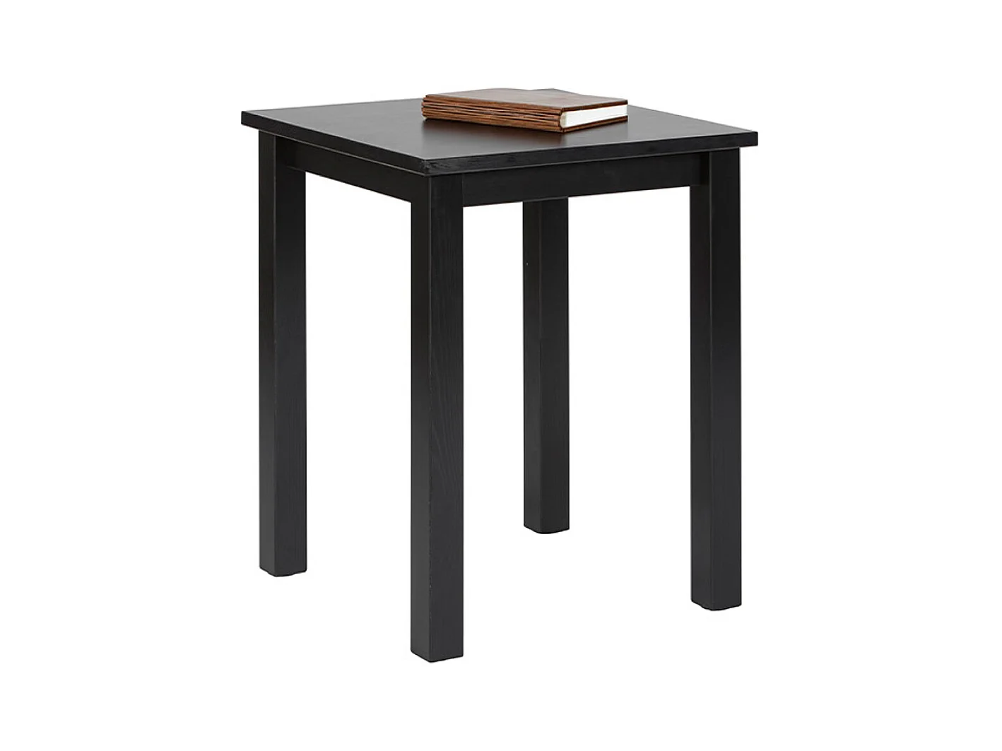 Table d'appoint en bois massif coloris noir - Longueur 45 x Hauteur 55 x Profondeur 45 cm