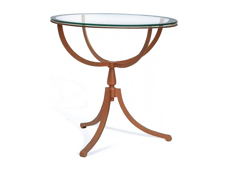 Table d'appoint en métal cuivré - Dim : L 50 x P 50 x H 55 cm