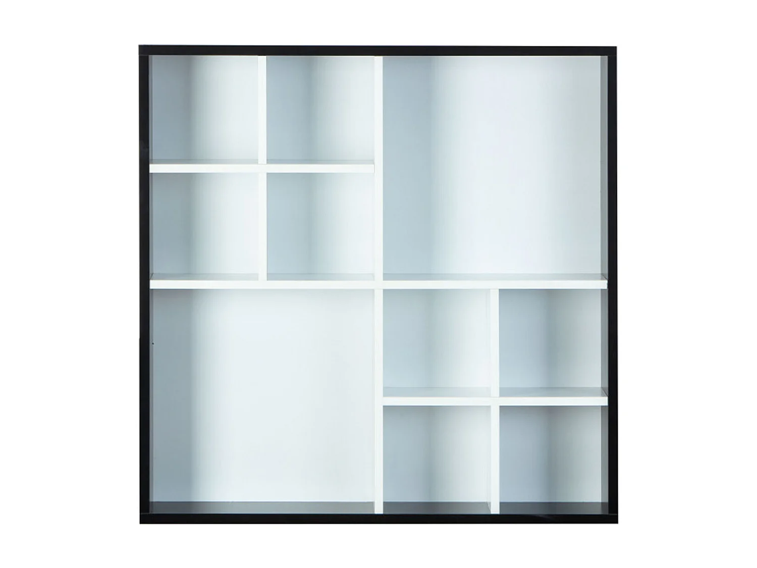 Etagère murale en bois coloris noir / blanc - L.70 x H.70 x P.13 cm