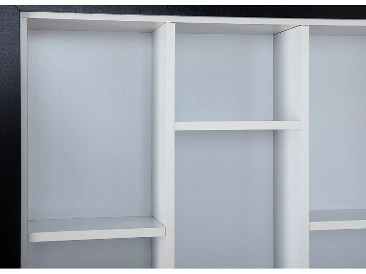 Etagère murale en bois coloris noir et blanc - L.67 x H.67 x P.14 cm