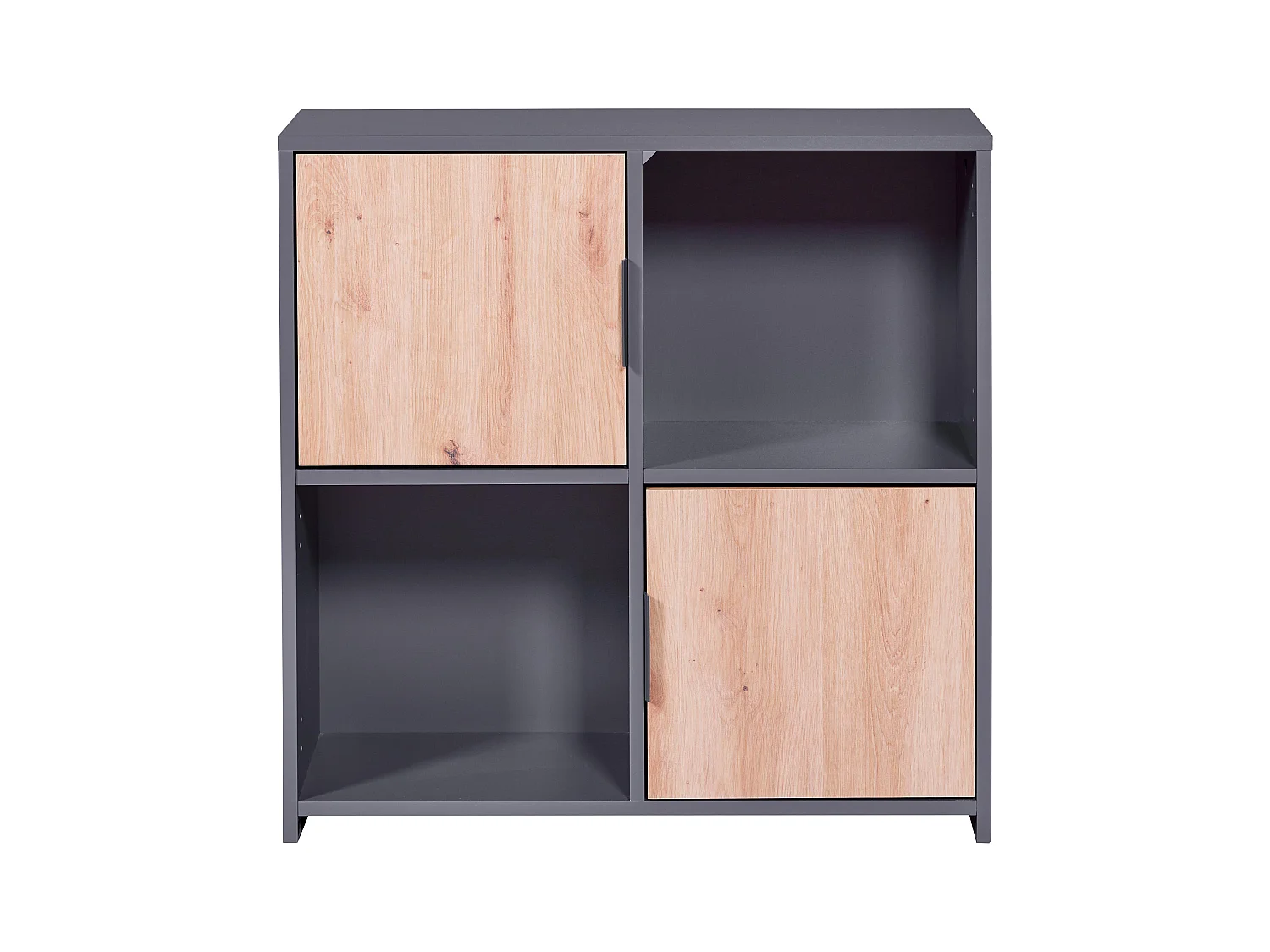 Etagère en bois coloris Chêne Artisan /anthacite - longueur 77 x profondeur 30 x hauteur 77 cm