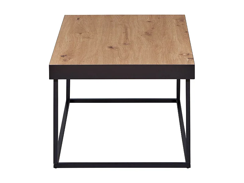 Table basse en bois MDF coloris Chêne artisan - longueur 90 x profondeur 55 x hauteur 40 cm