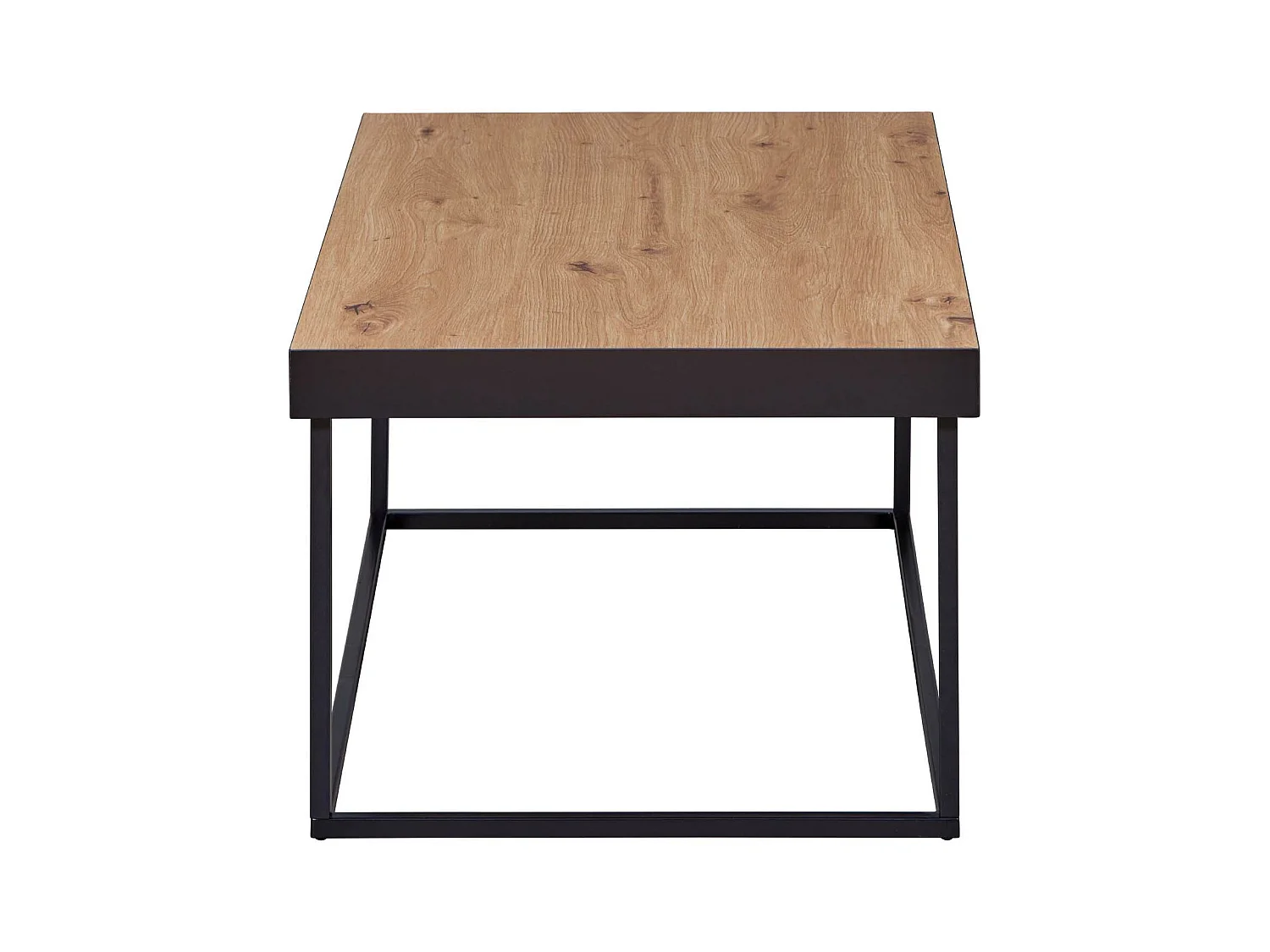 Table basse en bois MDF coloris Chêne artisan - longueur 90 x profondeur 55 x hauteur 40 cm