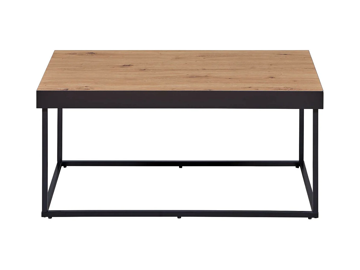 Table basse en bois MDF coloris Chêne artisan - longueur 90 x profondeur 55 x hauteur 40 cm