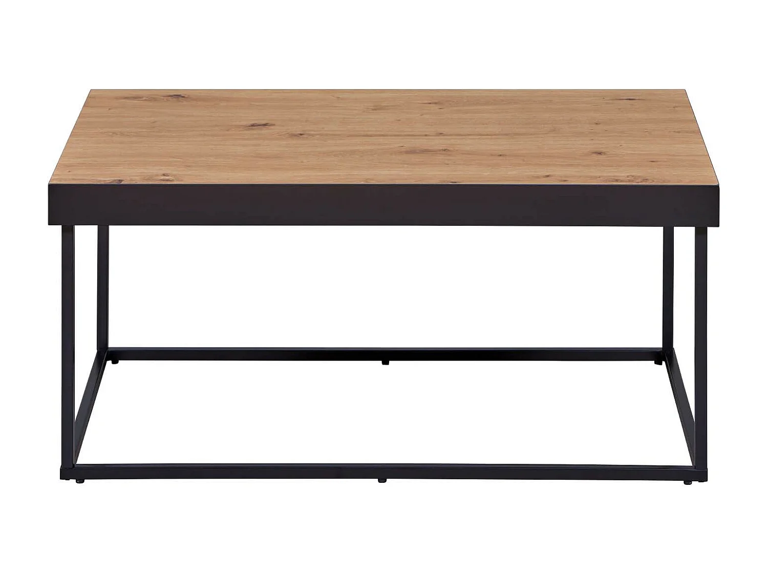 Table basse en bois MDF coloris Chêne artisan - longueur 90 x profondeur 55 x hauteur 40 cm