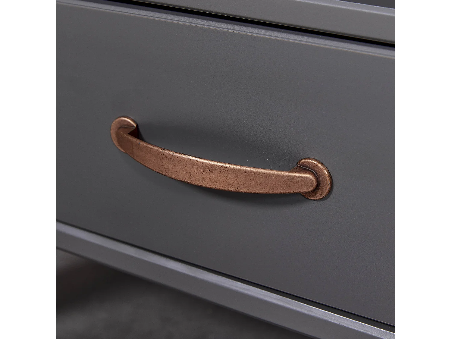 Table basse en pin massif coloris gris - Longueur 115 x Profondeur 45 x Hauteur 60 cm