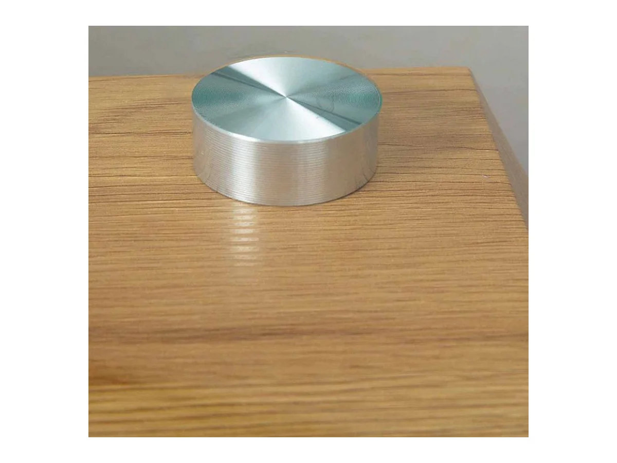 Table basse en bois chêne sauvage et verre - L.110 x H.45 x P.60 cm