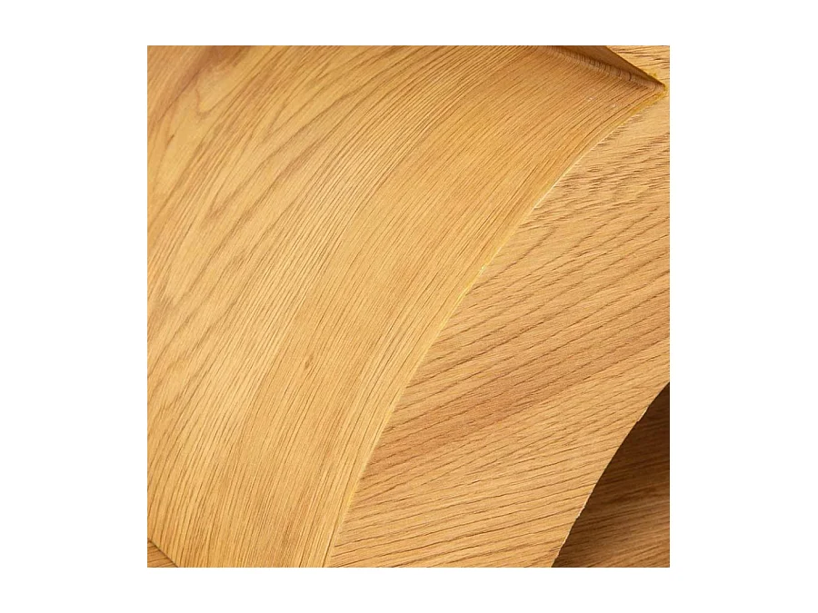 Table basse en bois chêne sauvage et verre - L.110 x H.45 x P.60 cm