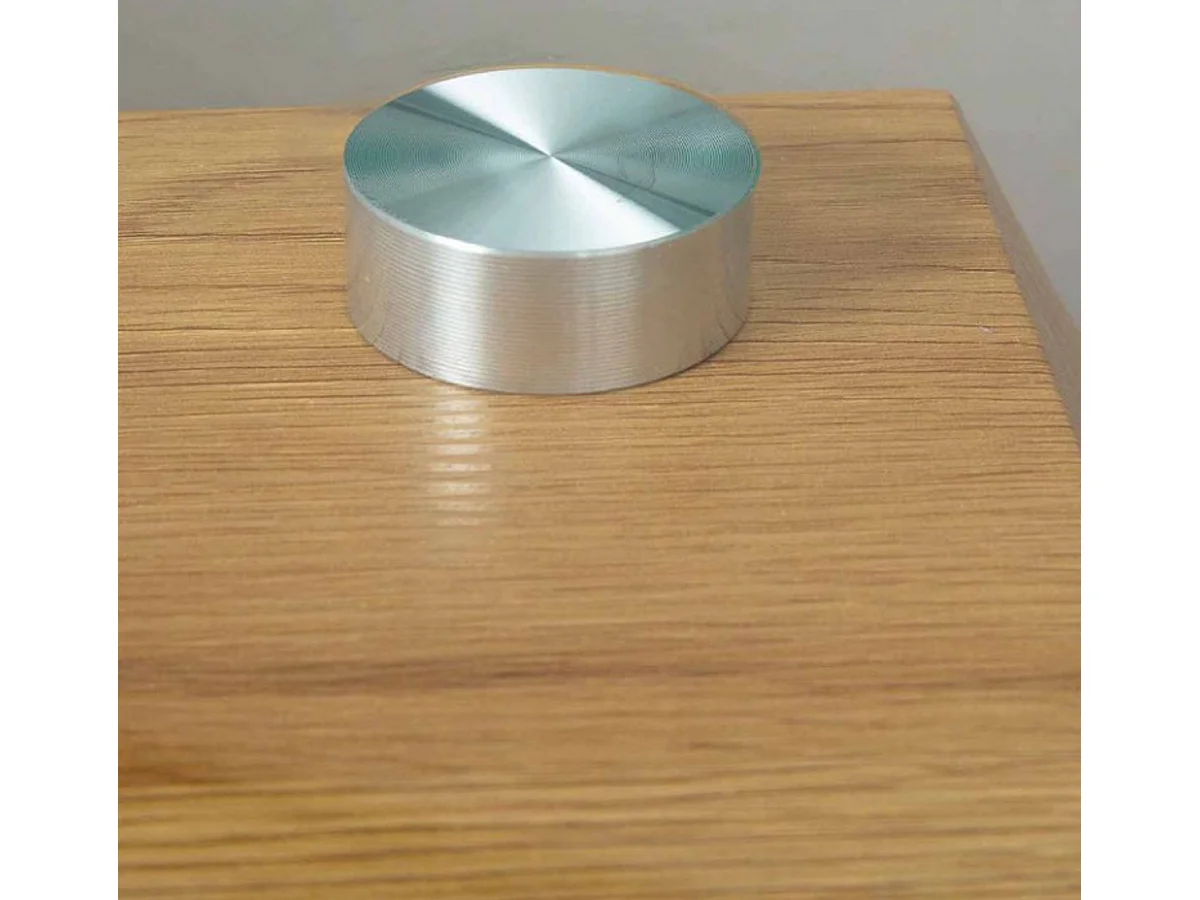 Table basse en bois chêne sauvage et verre - L.110 x H.45 x P.60 cm