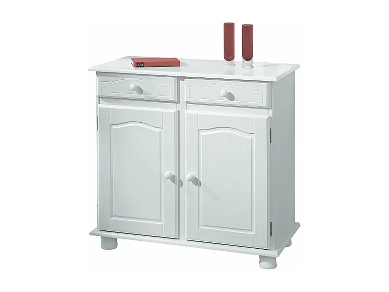 Bahut Bas LOVI Teinté Blanc, Dim : 43 x 88 x 87 cm