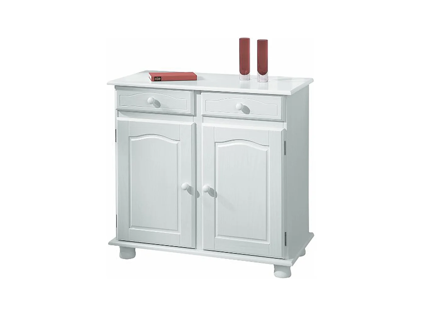 Bahut Bas LOVI Teinté Blanc, Dim : 43 x 88 x 87 cm