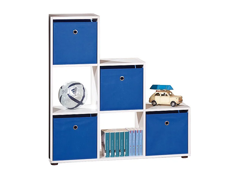 Séparateur 6 Compartiments Blanc, Dim : 104,5 x 33 x 109 cm