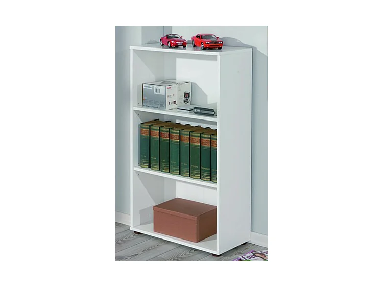 Etagère 3 Niveaux en melamine Blanc, Dim : L60 x P30 x H110 cm