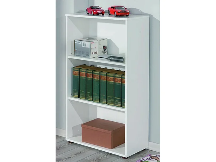 Etagère 3 Niveaux en melamine Blanc, Dim : L60 x P30 x H110 cm