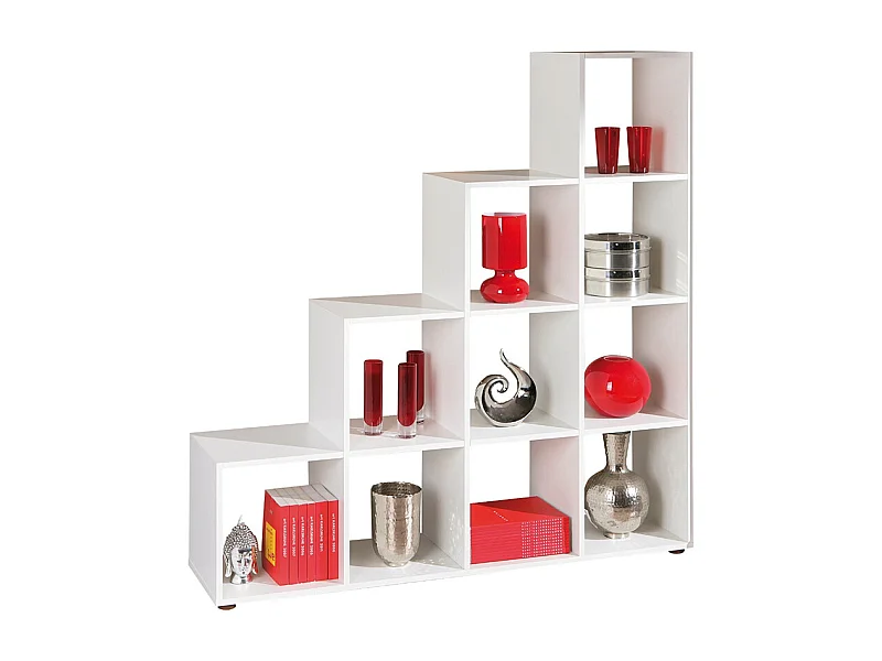 Séparateur 10 Compartiments Blanc, Dim : 138,5 x 33 x 143,5 cm