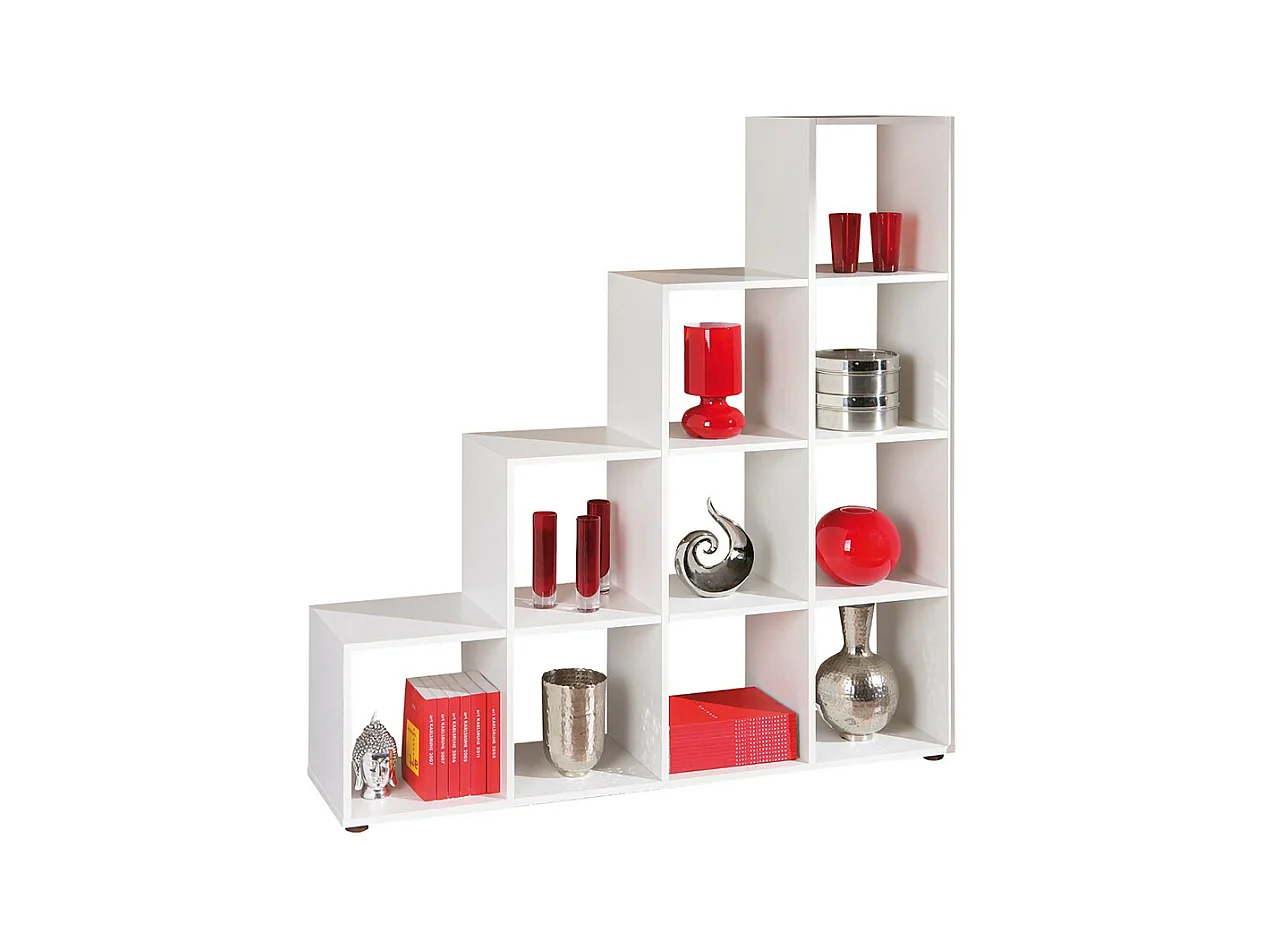 Séparateur 10 Compartiments Blanc, Dim : 138,5 x 33 x 143,5 cm