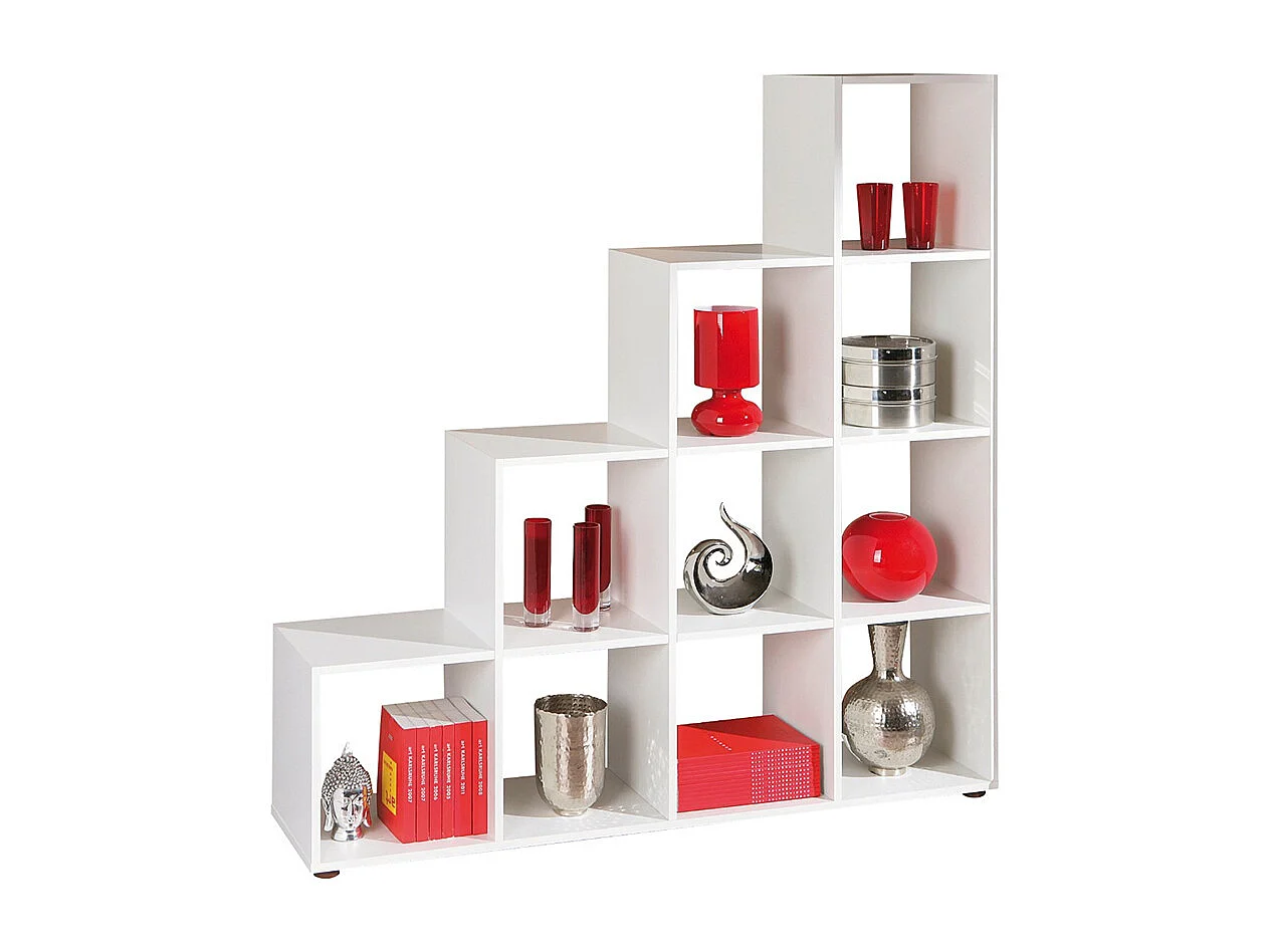 Séparateur 10 Compartiments Blanc, Dim : 138,5 x 33 x 143,5 cm