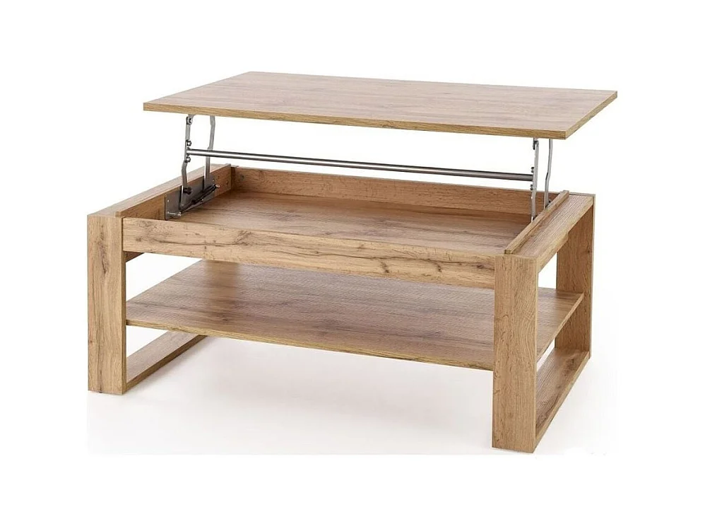 Mesa de centro elevable 120 x 65 cm de roble GEMMA