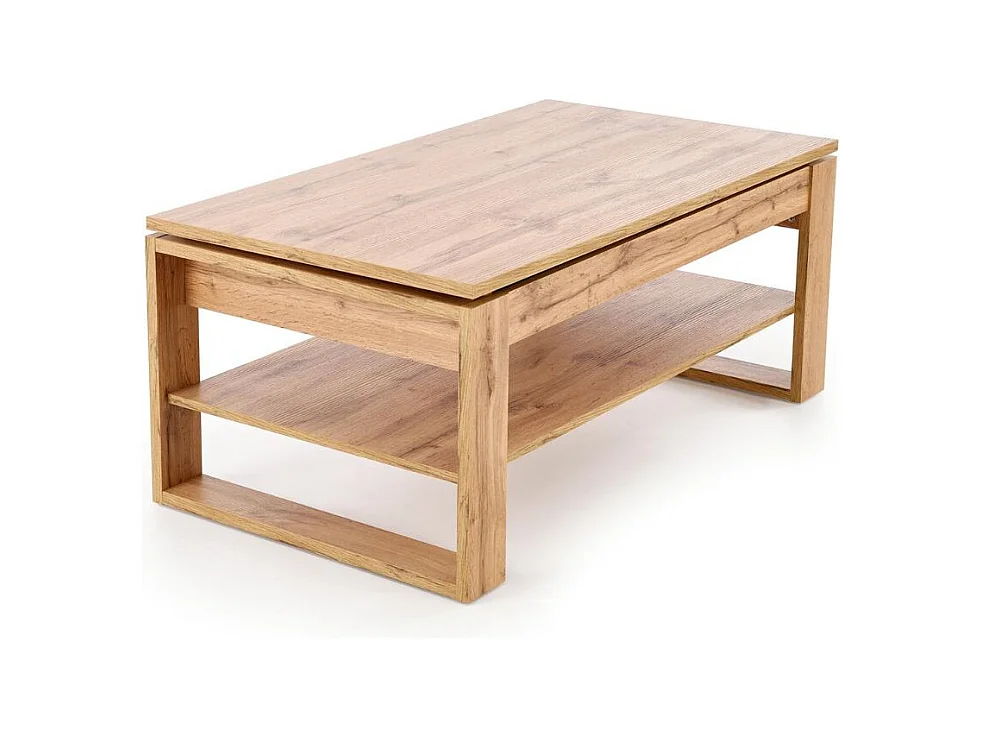 Mesa de centro elevable 120 x 65 cm de roble GEMMA