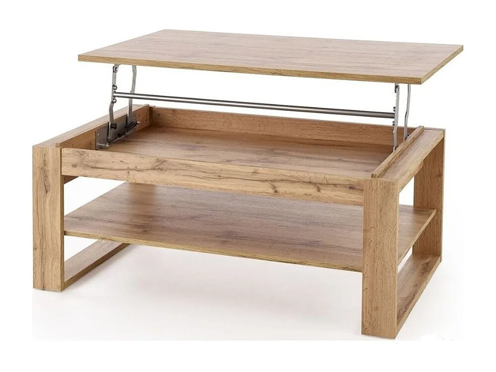 Mesa de centro elevable 120 x 65 cm de roble GEMMA