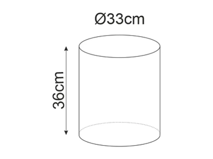 Pouf rond en velours 33 x 36 cm cannelle DELTA