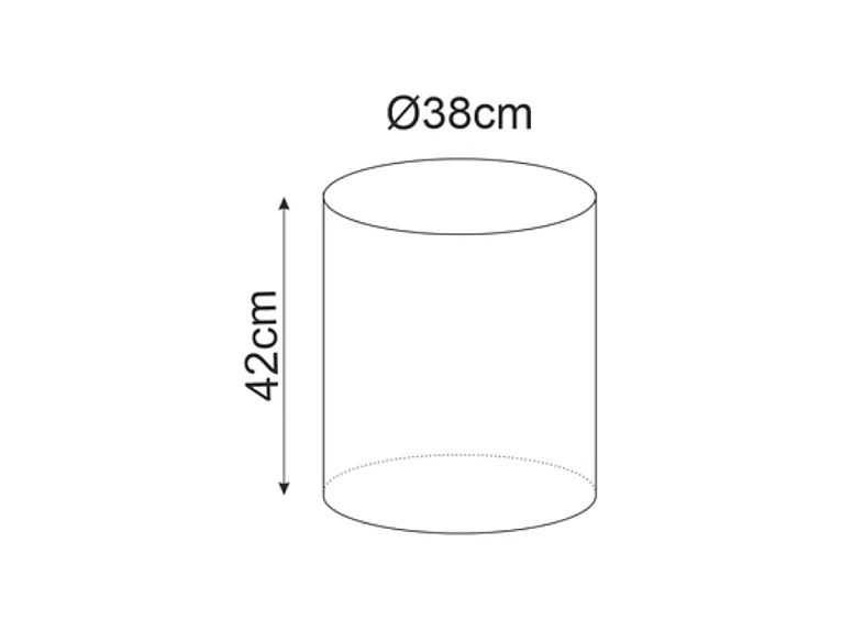 Pouf rond en velours 38 x 42 cm gris clair DELTA