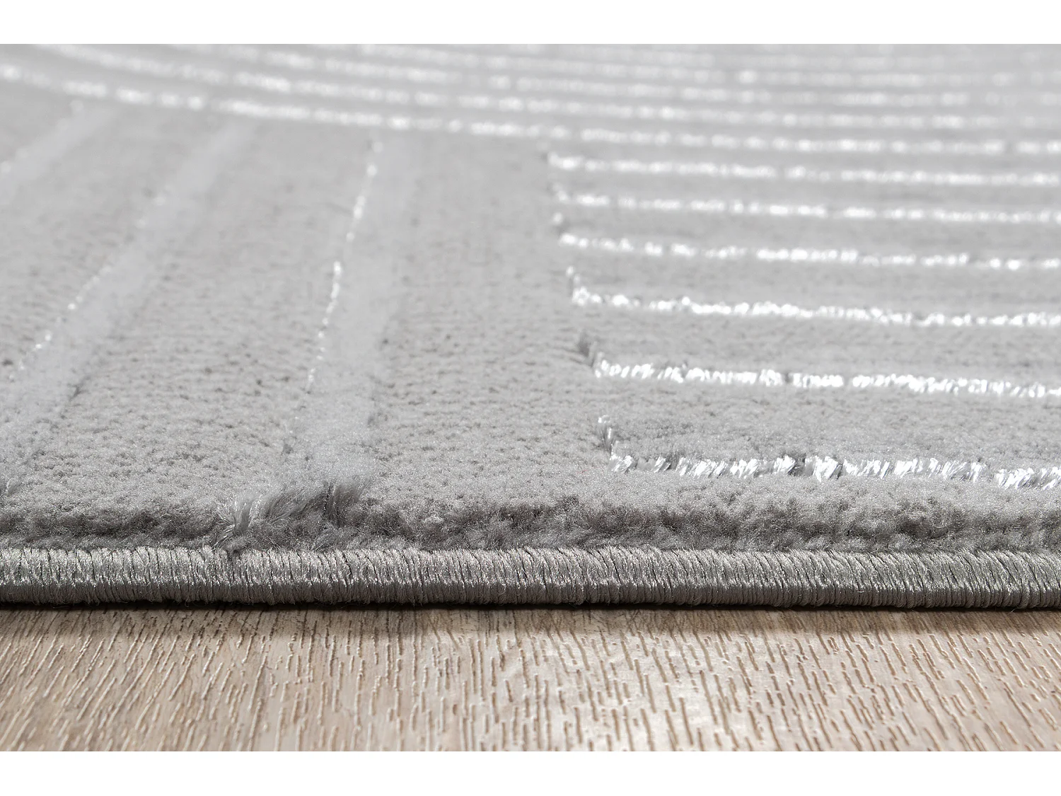 Tapis Knight 3D brillants moderne, Gris, 80 x 150 cm