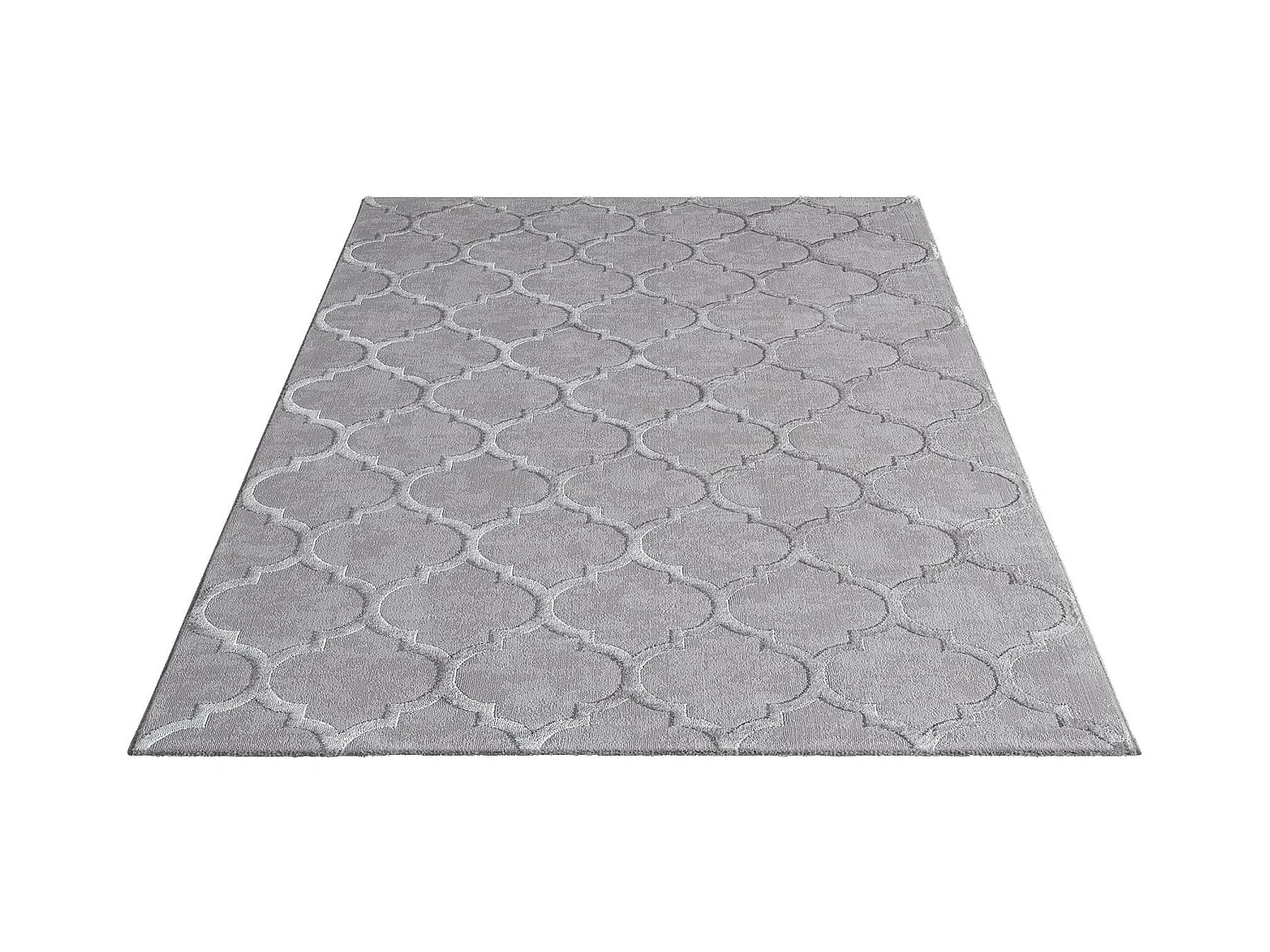 Tapis Knight 3D brillants marocain design, Gris, 80 x 150 cm