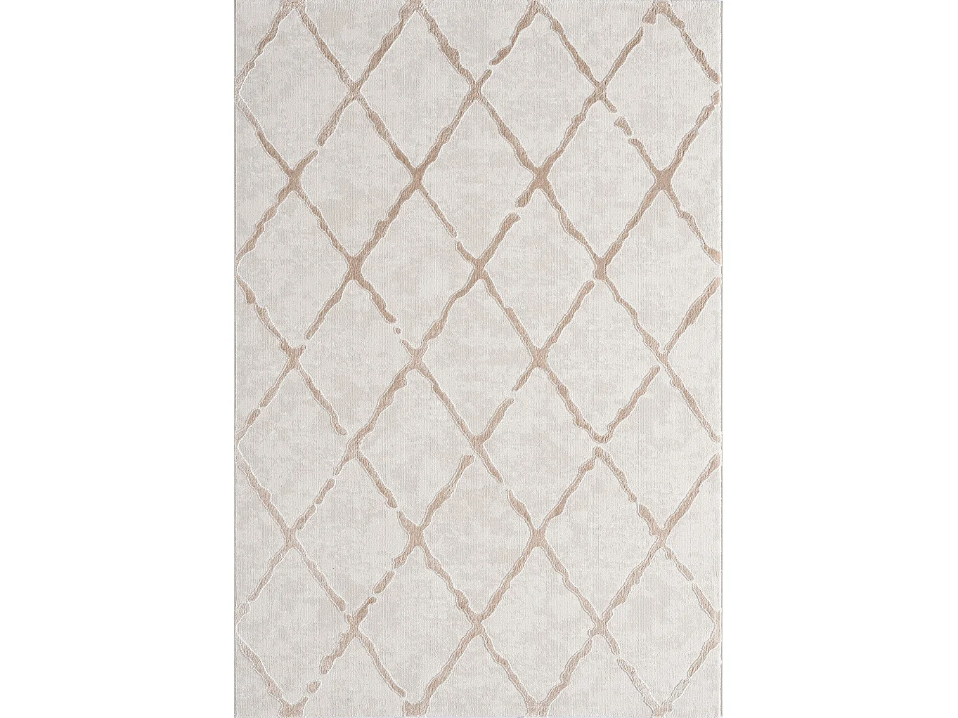 Tapijt Knight 3D Glinsterend Diamantontwerp, Beige, 80 x 150 cm