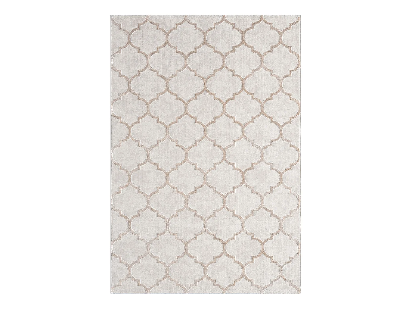 Tapis Knight 3D brillants marocain design, Beige, 80 x 300 cm
