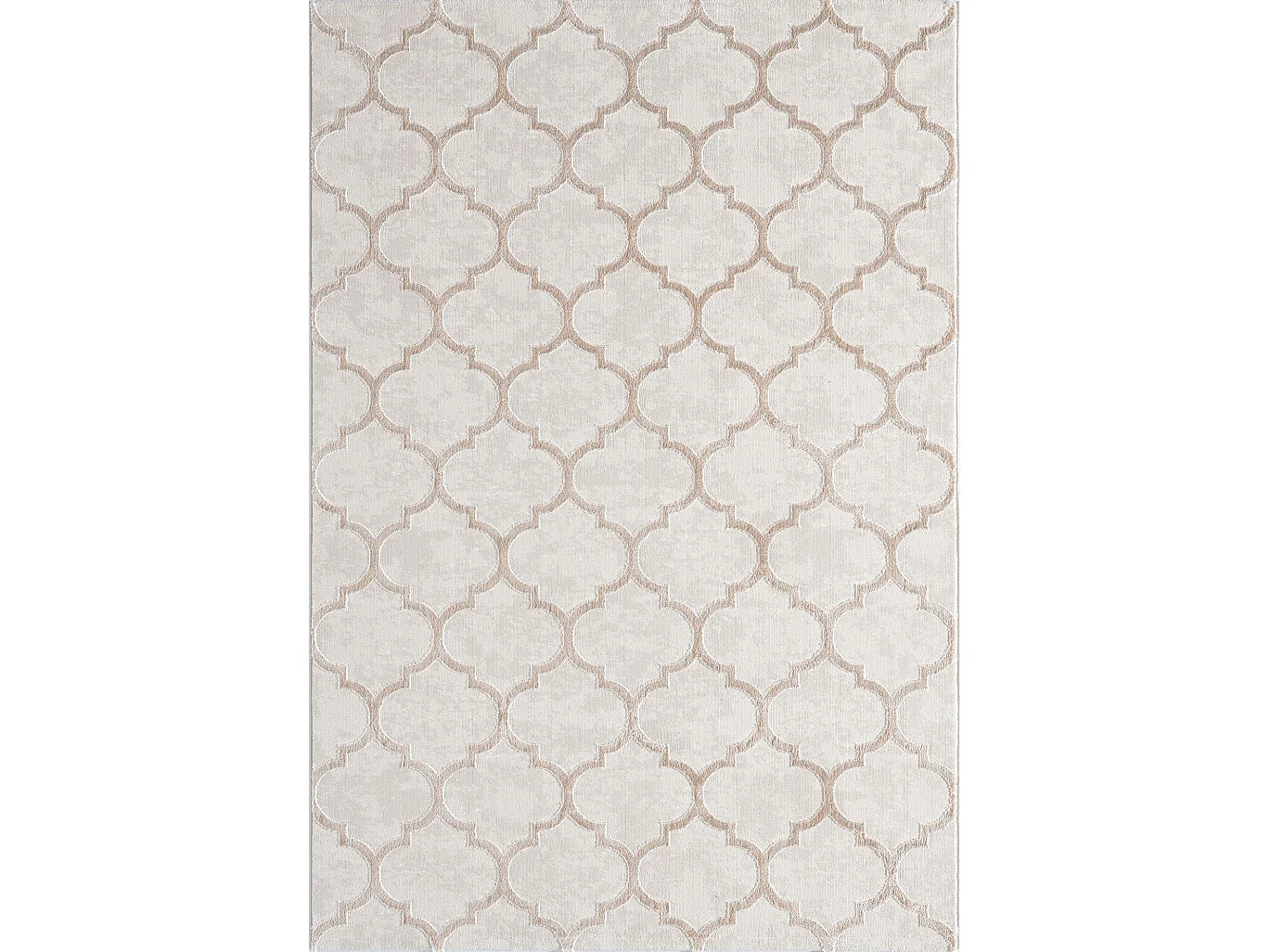 Tapis Knight 3D brillants marocain design, Beige, 80 x 300 cm