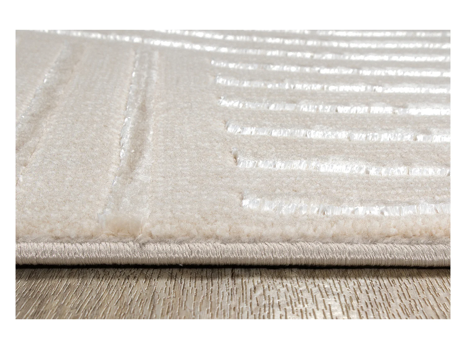 Tapis Knight 3D brillants moderne, Beige, 200 x 290 cm