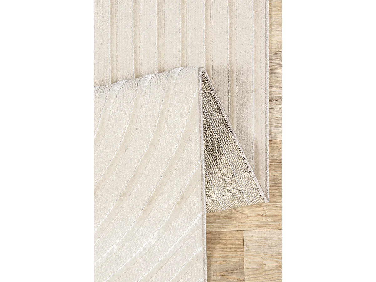 Tapis Knight 3D brillants moderne, Beige, 200 x 290 cm