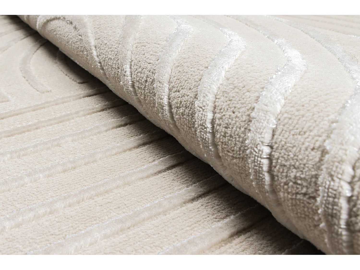 Tapis Knight 3D brillants moderne, Beige, 200 x 290 cm